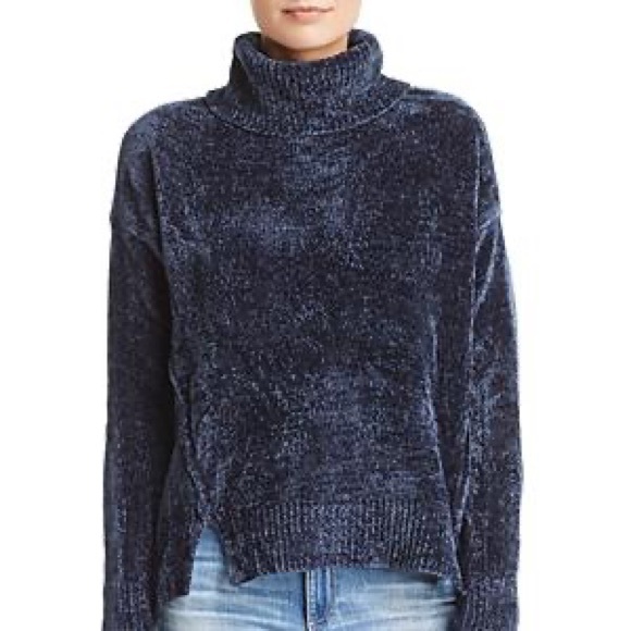 Aqua Sweaters - Aqua Navy Chenille Turtleneck | Bloomingdales